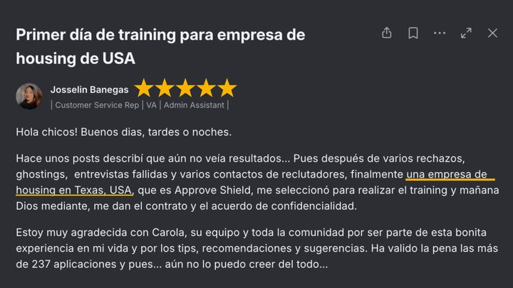 Testimonio de alumna de Talma Academy